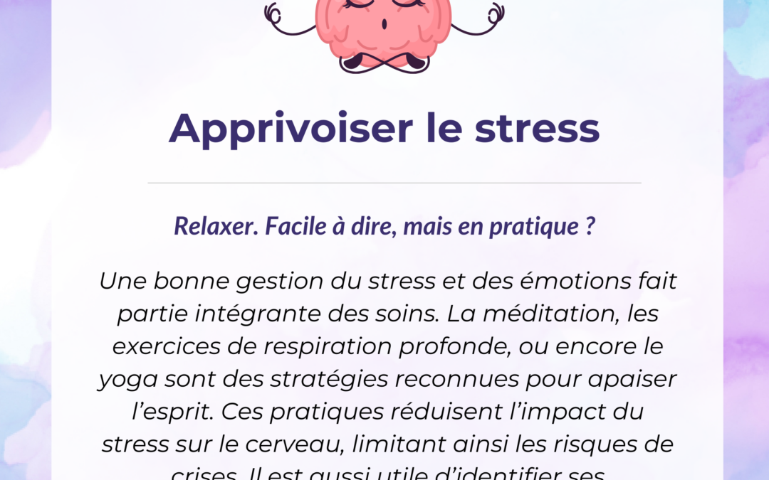 Épilepsie :Apprivoiser le stress  